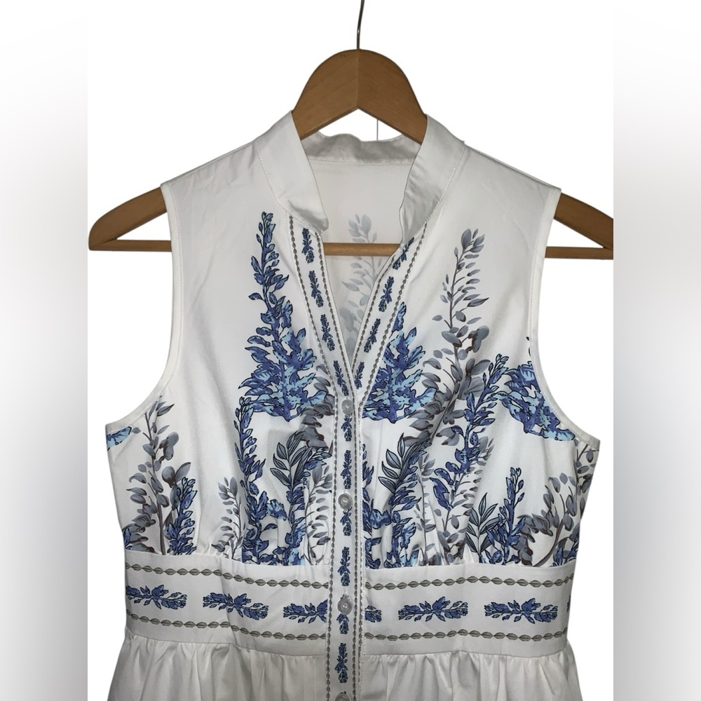 SHIEN VCAY Plant Print Sleeveless Dress Size M - Picture 5 of 12